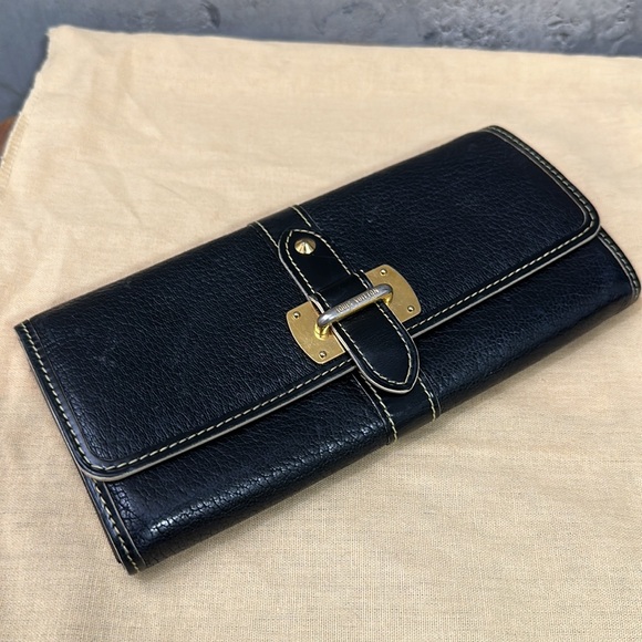 Louis Vuitton noir Suhali leather le favori wallet organizer - Picture 12 of 12